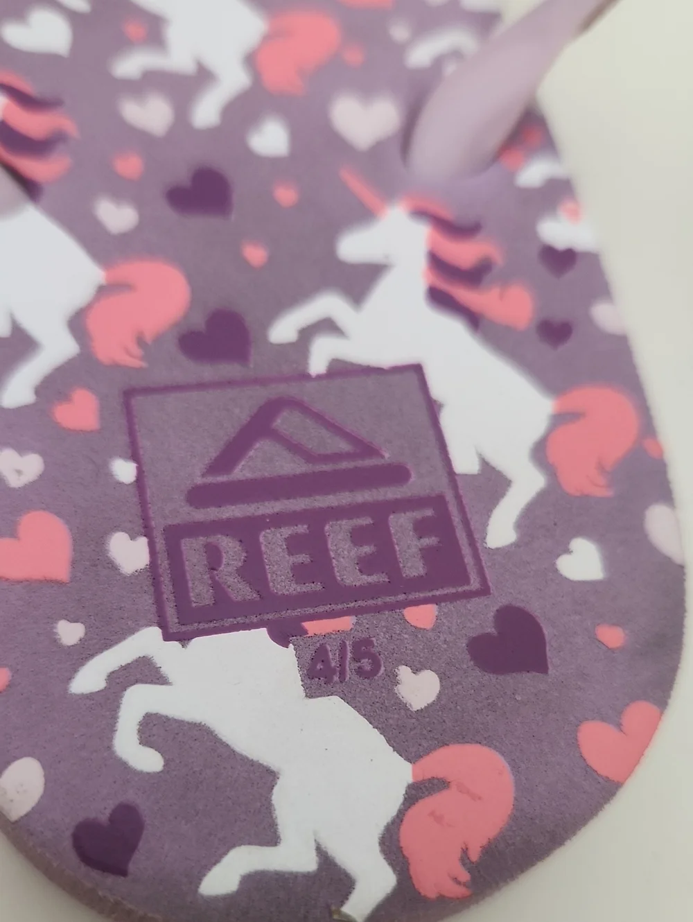 Reef Little Stargazer Prints Kids Unicorn Flip Flops Size 4/5